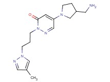 5-[3-(aminomethyl)-1-pyrrolidinyl]-2-[3-(4-methyl-1H-pyrazol-1-yl)propyl]-3(2H)-pyridazinone hydrochloride
