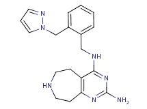 N~4~-[2-(1H-pyrazol-1-ylmethyl)benzyl]-6,7,8,9-tetrahydro-5H-pyrimido[4,5-d]azepine-2,4-diamine