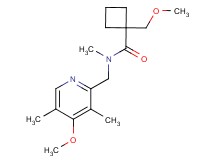 N-[(4-methoxy-3,5-dimethylpyridin-2-yl)methyl]-1-(methoxymethyl)-N-methylcyclobutanecarboxamide