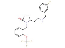 5-{2-[(3-fluorobenzyl)amino]ethyl}-1-[2-(trifluoromethoxy)benzyl]-2-pyrrolidinone