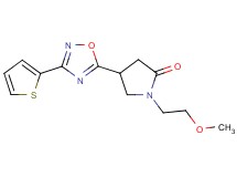 1-(2-methoxyethyl)-4-[3-(2-thienyl)-1,2,4-oxadiazol-5-yl]-2-pyrrolidinone