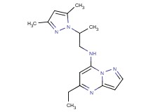 N-[2-(3,5-dimethyl-1H-pyrazol-1-yl)propyl]-5-ethylpyrazolo[1,5-a]pyrimidin-7-amine