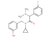 N-cyclopropyl-2-(dimethylamino)-2-(3-fluorophenyl)-N-(3-hydroxybenzyl)acetamide