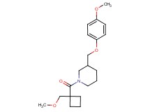 1-{[1-(methoxymethyl)cyclobutyl]carbonyl}-3-[(4-methoxyphenoxy)methyl]piperidine