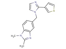 1,2-dimethyl-5-{[2-(3-thienyl)-1H-imidazol-1-yl]methyl}-1H-benzimidazole