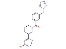 6-{1-[3-(1H-pyrazol-1-ylmethyl)benzoyl]piperidin-3-yl}pyrimidin-4-ol