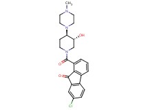 7-chloro-1-{[(3R*,4R*)-3-hydroxy-4-(4-methyl-1-piperazinyl)-1-piperidinyl]carbonyl}-9H-fluoren-9-one