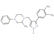1-{[3-(3,4-dimethylphenyl)-1H-pyrazol-4-yl]methyl}-2-methyl-4-phenylpiperazine
