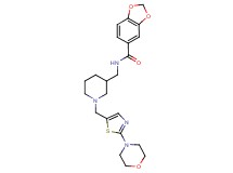 N-[(1-{[2-(4-morpholinyl)-1,3-thiazol-5-yl]methyl}-3-piperidinyl)methyl]-1,3-benzodioxole-5-carboxamide