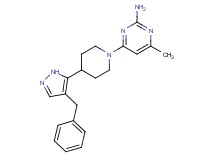 4-[4-(4-benzyl-1H-pyrazol-5-yl)piperidin-1-yl]-6-methylpyrimidin-2-amine