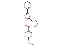 2-(methylthio)-5-{[2-(3-phenyl-1,2,4-oxadiazol-5-yl)-1-pyrrolidinyl]carbonyl}pyrimidine