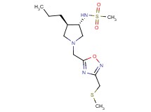 N-[(3S*,4R*)-1-({3-[(methylthio)methyl]-1,2,4-oxadiazol-5-yl}methyl)-4-propyl-3-pyrrolidinyl]methanesulfonamide