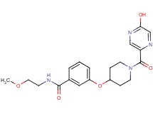 3-({1-[(5-hydroxypyrazin-2-yl)carbonyl]piperidin-4-yl}oxy)-N-(2-methoxyethyl)benzamide