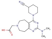[4-(3-cyanopiperidin-1-yl)-2-(dimethylamino)-5,6,8,9-tetrahydro-7H-pyrimido[4,5-d]azepin-7-yl]acetic acid