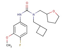 N-(cyclobutylmethyl)-N'-(4-fluoro-3-methoxyphenyl)-N-(tetrahydrofuran-2-ylmethyl)urea