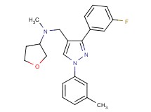 N-{[3-(3-fluorophenyl)-1-(3-methylphenyl)-1H-pyrazol-4-yl]methyl}-N-methyltetrahydro-3-furanamine