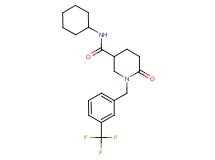 N-cyclohexyl-6-oxo-1-[3-(trifluoromethyl)benzyl]-3-piperidinecarboxamide