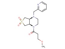 (4aS*,7aR*)-1-(3-methoxypropanoyl)-4-(2-pyridinylmethyl)octahydrothieno[3,4-b]pyrazine 6,6-dioxide