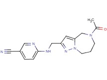 6-{[(5-acetyl-5,6,7,8-tetrahydro-4H-pyrazolo[1,5-a][1,4]diazepin-2-yl)methyl]amino}nicotinonitrile