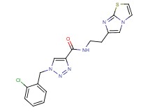 1-(2-chlorobenzyl)-N-(2-imidazo[2,1-b][1,3]thiazol-6-ylethyl)-1H-1,2,3-triazole-4-carboxamide
