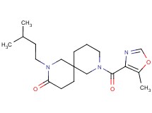 2-(3-methylbutyl)-8-[(5-methyl-1,3-oxazol-4-yl)carbonyl]-2,8-diazaspiro[5.5]undecan-3-one