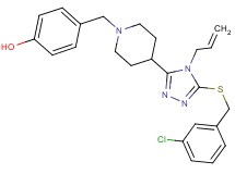 4-[(4-{4-allyl-5-[(3-chlorobenzyl)thio]-4H-1,2,4-triazol-3-yl}-1-piperidinyl)methyl]phenol
