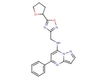 5-phenyl-N-{[5-(tetrahydrofuran-2-yl)-1,2,4-oxadiazol-3-yl]methyl}pyrazolo[1,5-a]pyrimidin-7-amine