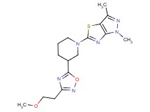 5-{3-[3-(2-methoxyethyl)-1,2,4-oxadiazol-5-yl]piperidin-1-yl}-1,3-dimethyl-1H-pyrazolo[3,4-d][1,3]thiazole