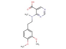 4-[[2-(3,4-dimethoxyphenyl)ethyl](methyl)amino]pyrimidine-5-carboxylic acid