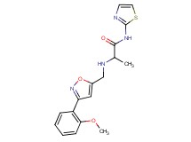 2-({[3-(2-methoxyphenyl)isoxazol-5-yl]methyl}amino)-N-1,3-thiazol-2-ylpropanamide