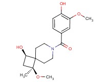 (1R*,3S*)-7-(4-hydroxy-3-methoxybenzoyl)-3-methoxy-3-methyl-7-azaspiro[3.5]nonan-1-ol