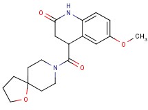 6-methoxy-4-(1-oxa-8-azaspiro[4.5]dec-8-ylcarbonyl)-3,4-dihydro-2(1H)-quinolinone