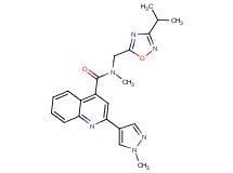 N-[(3-isopropyl-1,2,4-oxadiazol-5-yl)methyl]-N-methyl-2-(1-methyl-1H-pyrazol-4-yl)quinoline-4-carboxamide