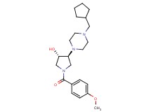 (3S*,4S*)-4-[4-(cyclopentylmethyl)-1-piperazinyl]-1-(4-methoxybenzoyl)-3-pyrrolidinol