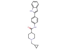 1-(cyclopropylmethyl)-N-[4-(1H-indol-2-yl)phenyl]-4-piperidinecarboxamide