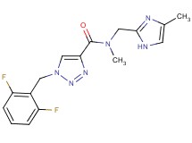 1-(2,6-difluorobenzyl)-N-methyl-N-[(4-methyl-1H-imidazol-2-yl)methyl]-1H-1,2,3-triazole-4-carboxamide