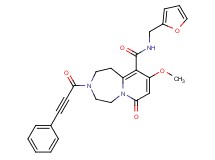 N-(2-furylmethyl)-9-methoxy-7-oxo-3-(3-phenyl-2-propynoyl)-1,2,3,4,5,7-hexahydropyrido[1,2-d][1,4]diazepine-10-carboxamide