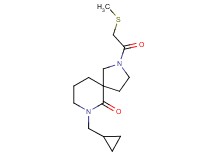 7-(cyclopropylmethyl)-2-[(methylthio)acetyl]-2,7-diazaspiro[4.5]decan-6-one