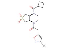 (4aR*,7aS*)-1-(cyclobutylcarbonyl)-4-[(3-methyl-5-isoxazolyl)acetyl]octahydrothieno[3,4-b]pyrazine 6,6-dioxide