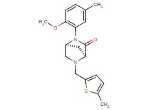 (1S*,4S*)-2-(2-methoxy-5-methylphenyl)-5-[(5-methyl-2-thienyl)methyl]-2,5-diazabicyclo[2.2.1]heptan-3-one