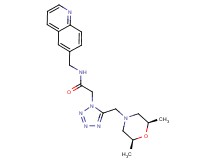 2-(5-{[(2R*,6S*)-2,6-dimethyl-4-morpholinyl]methyl}-1H-tetrazol-1-yl)-N-(6-quinolinylmethyl)acetamide