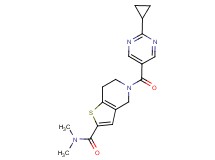 5-[(2-cyclopropylpyrimidin-5-yl)carbonyl]-N,N-dimethyl-4,5,6,7-tetrahydrothieno[3,2-c]pyridine-2-carboxamide