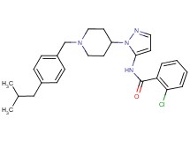 2-chloro-N-{1-[1-(4-isobutylbenzyl)-4-piperidinyl]-1H-pyrazol-5-yl}benzamide