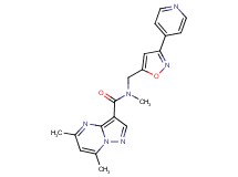 N,5,7-trimethyl-N-{[3-(4-pyridinyl)-5-isoxazolyl]methyl}pyrazolo[1,5-a]pyrimidine-3-carboxamide