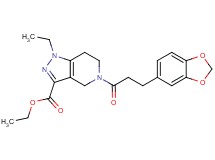 ethyl 5-[3-(1,3-benzodioxol-5-yl)propanoyl]-1-ethyl-4,5,6,7-tetrahydro-1H-pyrazolo[4,3-c]pyridine-3-carboxylate
