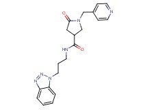 N-[3-(1H-1,2,3-benzotriazol-1-yl)propyl]-5-oxo-1-(pyridin-4-ylmethyl)pyrrolidine-3-carboxamide