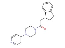 1-(2,3-dihydro-1H-inden-1-ylacetyl)-4-(4-pyridinyl)piperazine