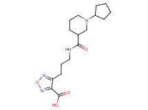 4-(3-{[(1-cyclopentyl-3-piperidinyl)carbonyl]amino}propyl)-1,2,5-oxadiazole-3-carboxylic acid