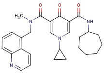N'-cycloheptyl-1-cyclopropyl-N-methyl-4-oxo-N-(5-quinolinylmethyl)-1,4-dihydro-3,5-pyridinedicarboxamide