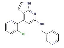 4-(3-chloropyridin-2-yl)-N-(pyridin-3-ylmethyl)-1H-pyrrolo[2,3-b]pyridin-6-amine